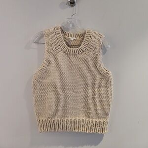 COS Beige Sleeveless Knit Sweater